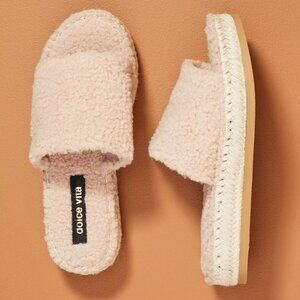 NEW Dolce Vita Karlee Sherpa Slippers TARO BLUSH 8 Teddy Slippers